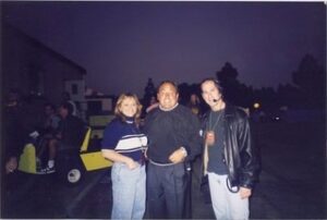 Sandy Rizzo, Doc McGhee, Phil Gurin at Dodger’s Stadium/Fox TV broadcast KISS Psycho Circus show