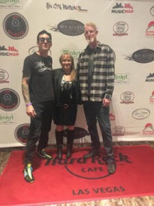 Adema and Sandy Rizzo on the red carpet at 2016 RockGodz Hall of Fame Ceremony